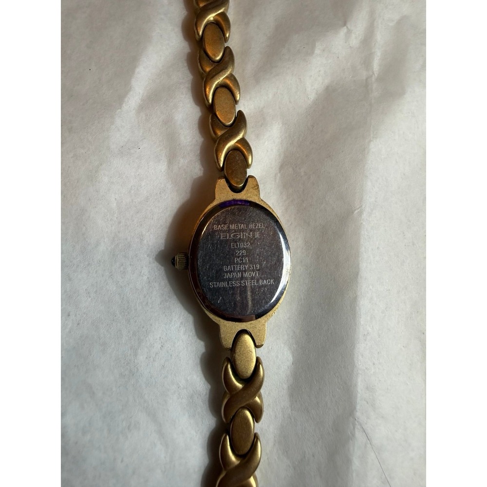 Elgin Ladies Rhinestone Watch (needs battery) - Picture 5 of 5